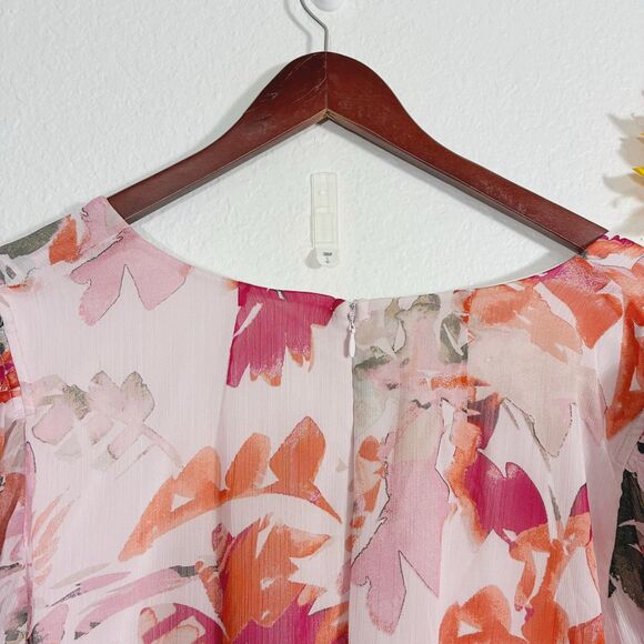 Calvin Klein Women's Plus Size  Knot Sleeve Chiffon Dress Size 22W - Picture 7 of 7